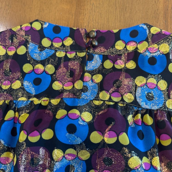 Anna Sui x Target Metallic Dress Size 1‎ Sleeveless Party Cocktail Mini - Picture 7 of 7